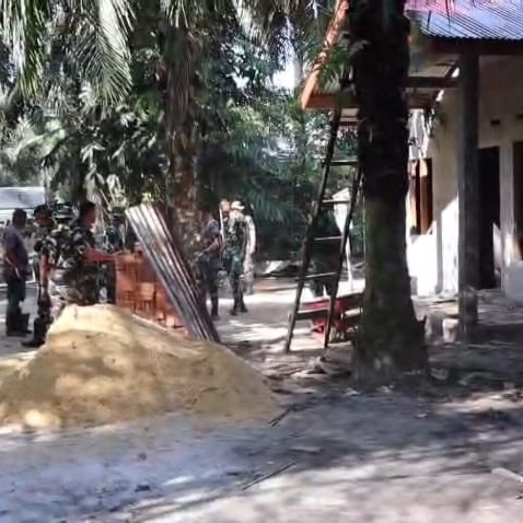 Program TMMD Ke – 124 KODIM Dumai Membangun Rumah Warga Bagi Kurang Mampu
